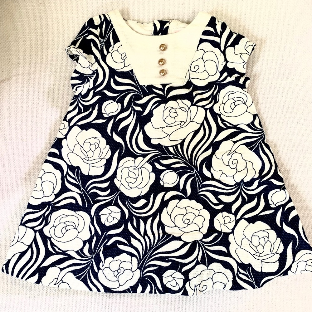 Janie and Jack navy dress 3-6 mo